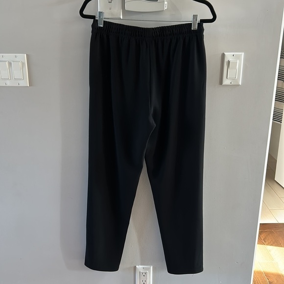Theory Slit Crepe Drawstring Admiral Crepe Pants in Black - Picture 6 of 7